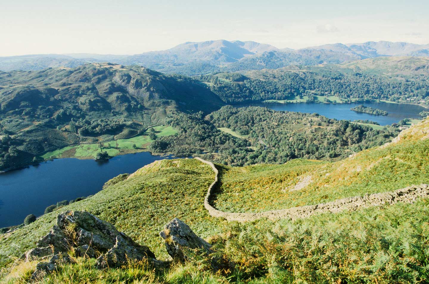 From Nab Scar To Rydal Water, Loughrigg Grasmere And The Coniston Fells